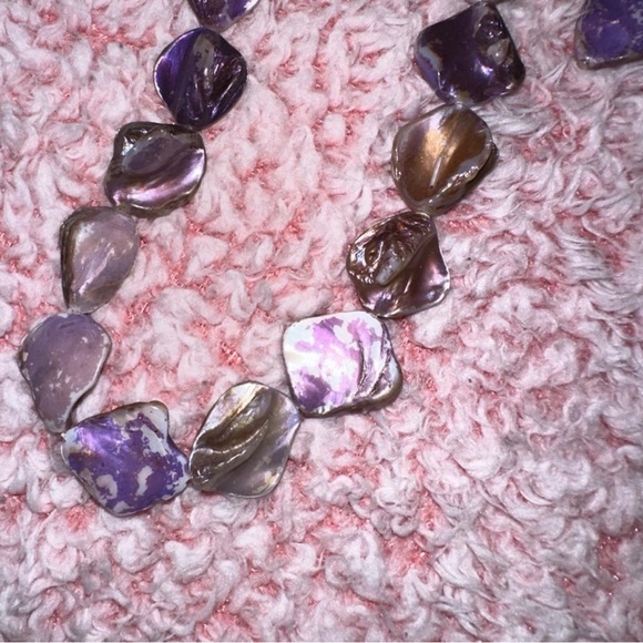 Purple and Brown Stone Necklace and Earring Set - Picture 4 of 8